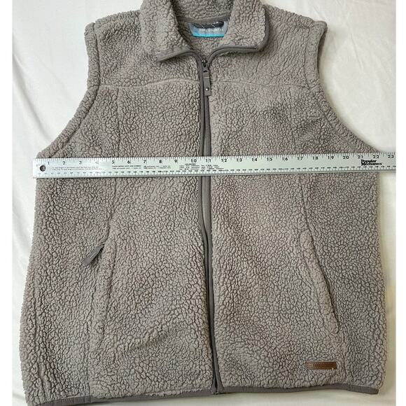Free Country Gray Grey Soft Thick Fleece Zip-Up Vest 2 Zip Pockets Size XL - Picture 9 of 10
